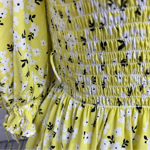 For Love & Lemons CHRYSANTHEMUM Mini Dress in Lemonade - Picture 4 of 8